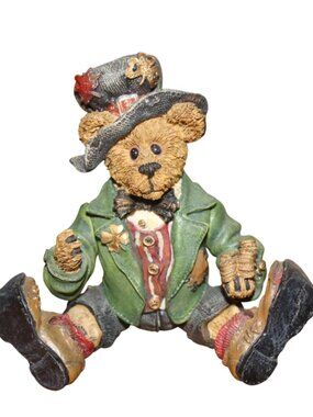 Boyds Bears Paddy O'Beary Luck of the Irish Shoe Box Leprechaun Figurine #3221